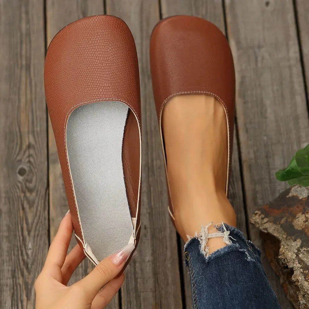 Round Toe Flats Slip-Ons