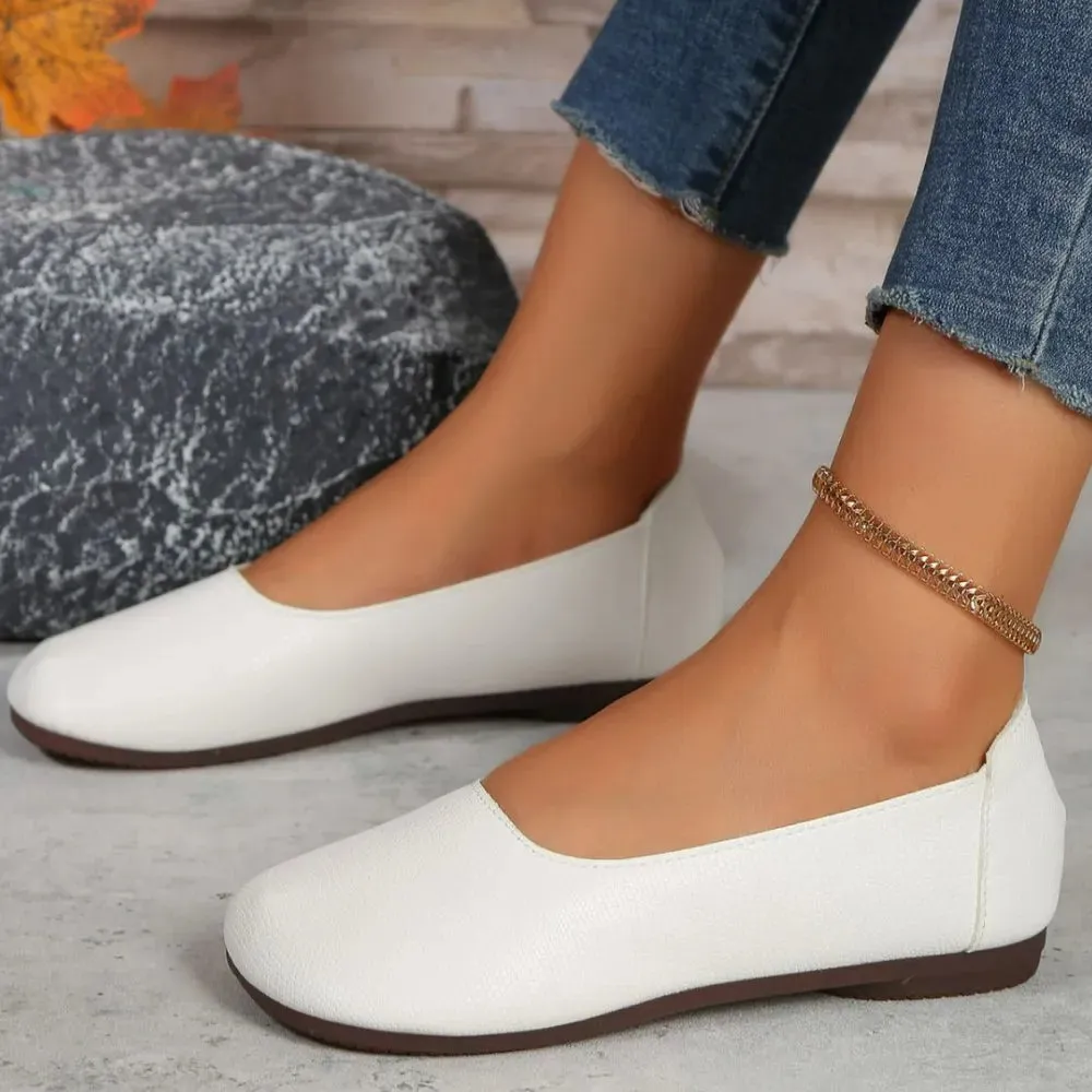 Round Toe Flats Slip-Ons