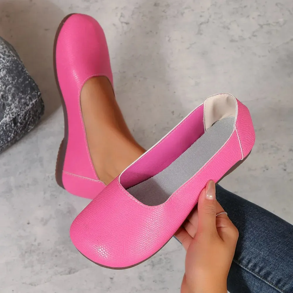 Round Toe Flats Slip-Ons
