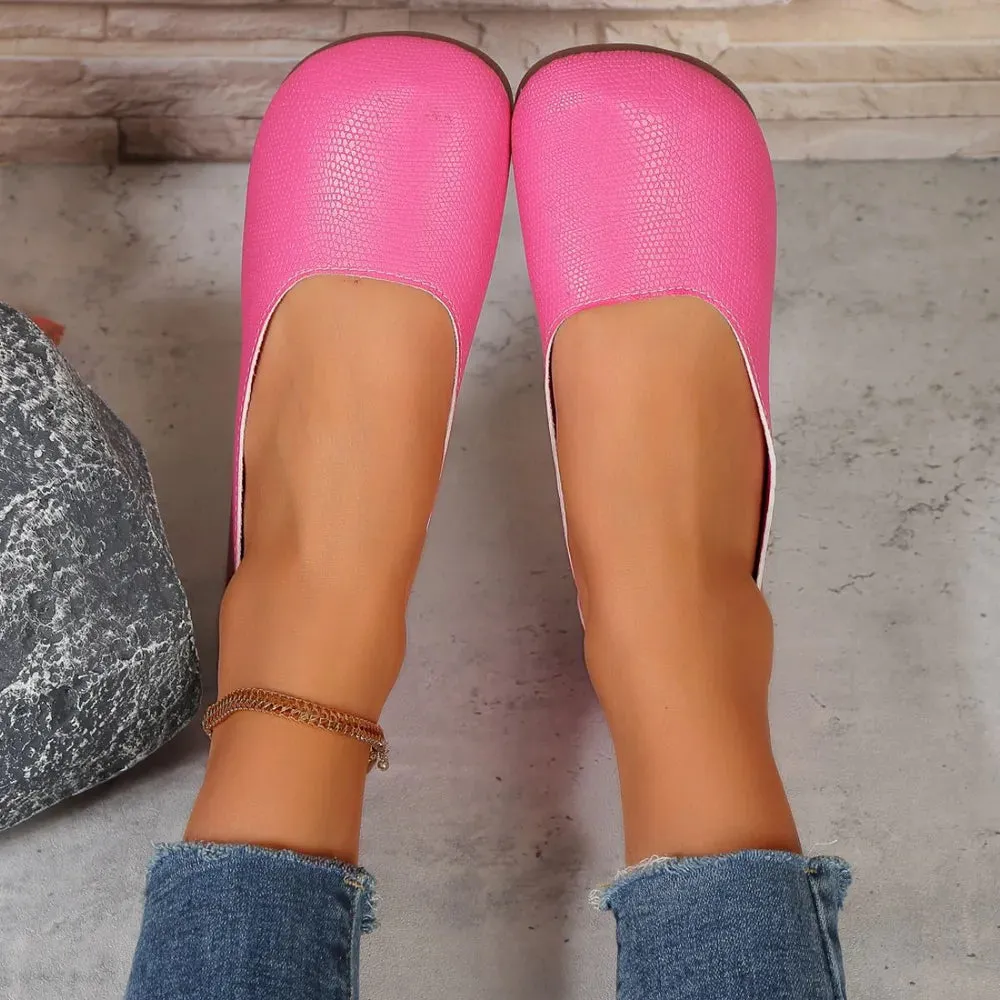 Round Toe Flats Slip-Ons