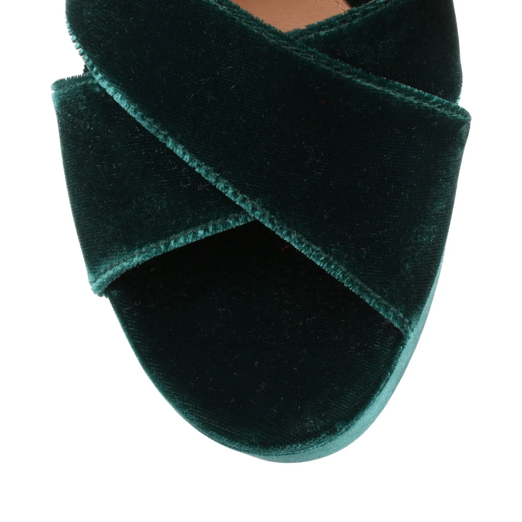 Roxy hunter green velvet sandal