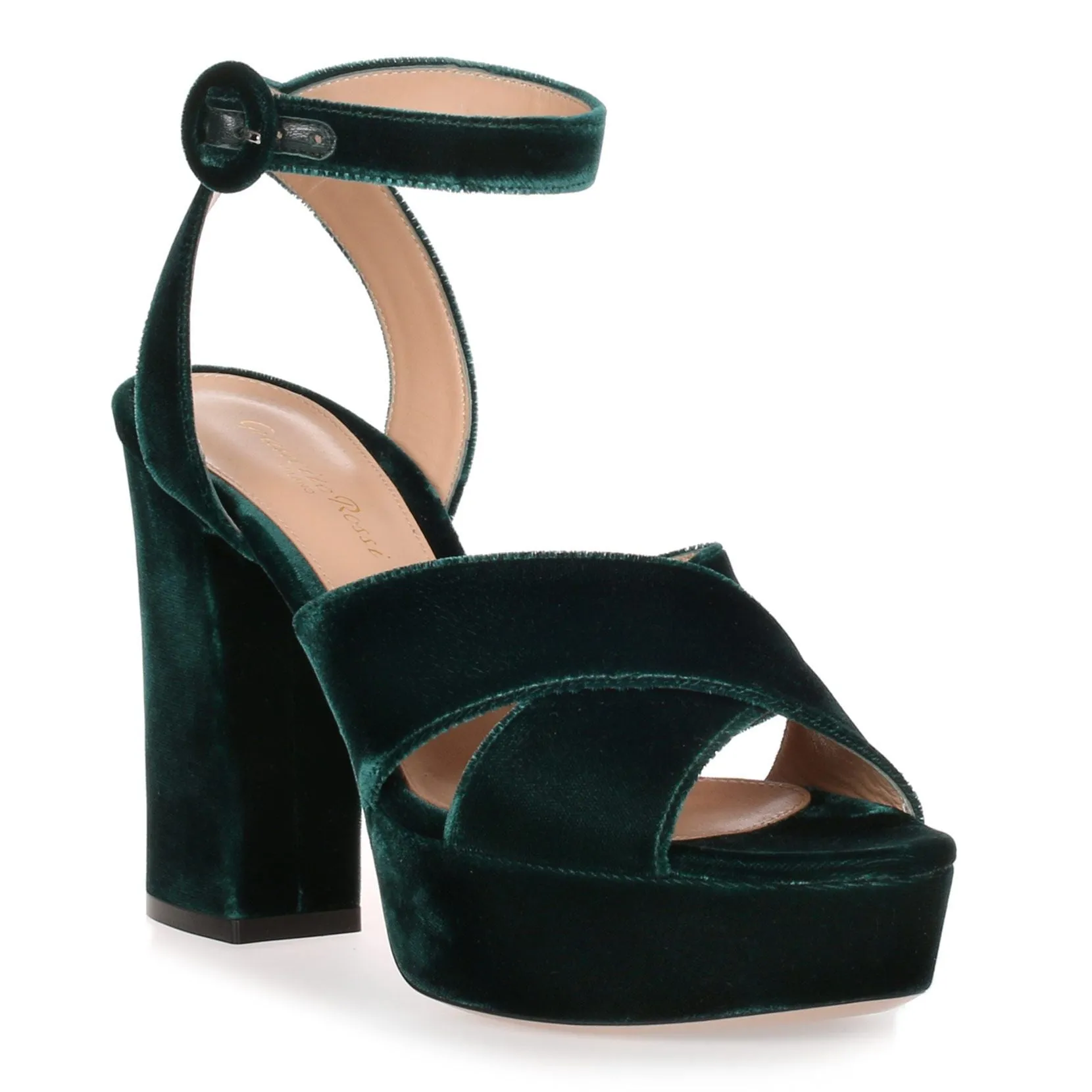 Roxy hunter green velvet sandal