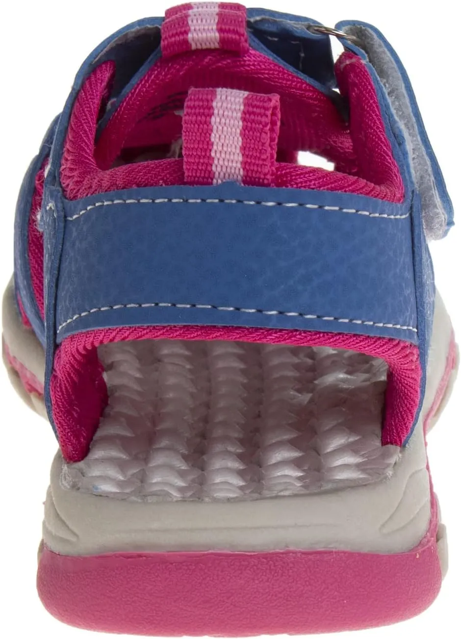 Rugged Bear Kids Boys Girls Closed-Toe Outdoor Sport Water Sandals - beach pool slide adjustable strap shoes athletic summer (Toddler/Little Kid/Big Kid)