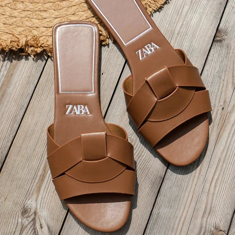 Sandals Women's Ankle Strap Low Heeled Slipper