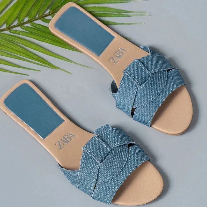 Sandals Women's Ankle Strap Low Heeled Slipper