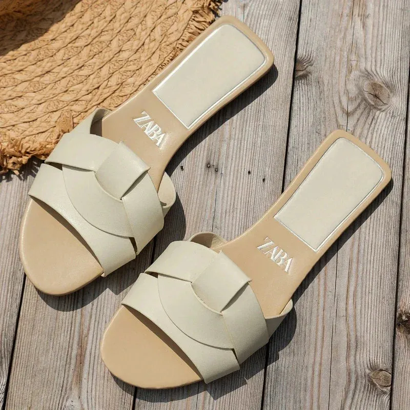 Sandals Women's Ankle Strap Low Heeled Slipper