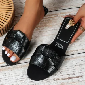 Sandals Women's Ankle Strap Low Heeled Slipper