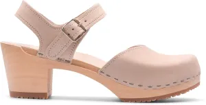 Sandgrens Handmade Swedish Wood Clogs for Women, High Heel Sandal | Victoria