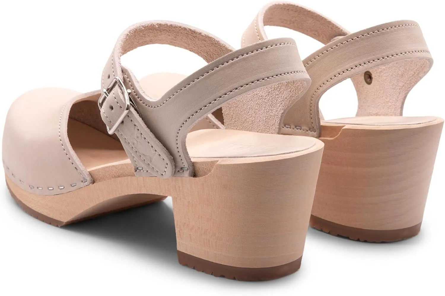 Sandgrens Handmade Swedish Wood Clogs for Women, High Heel Sandal | Victoria