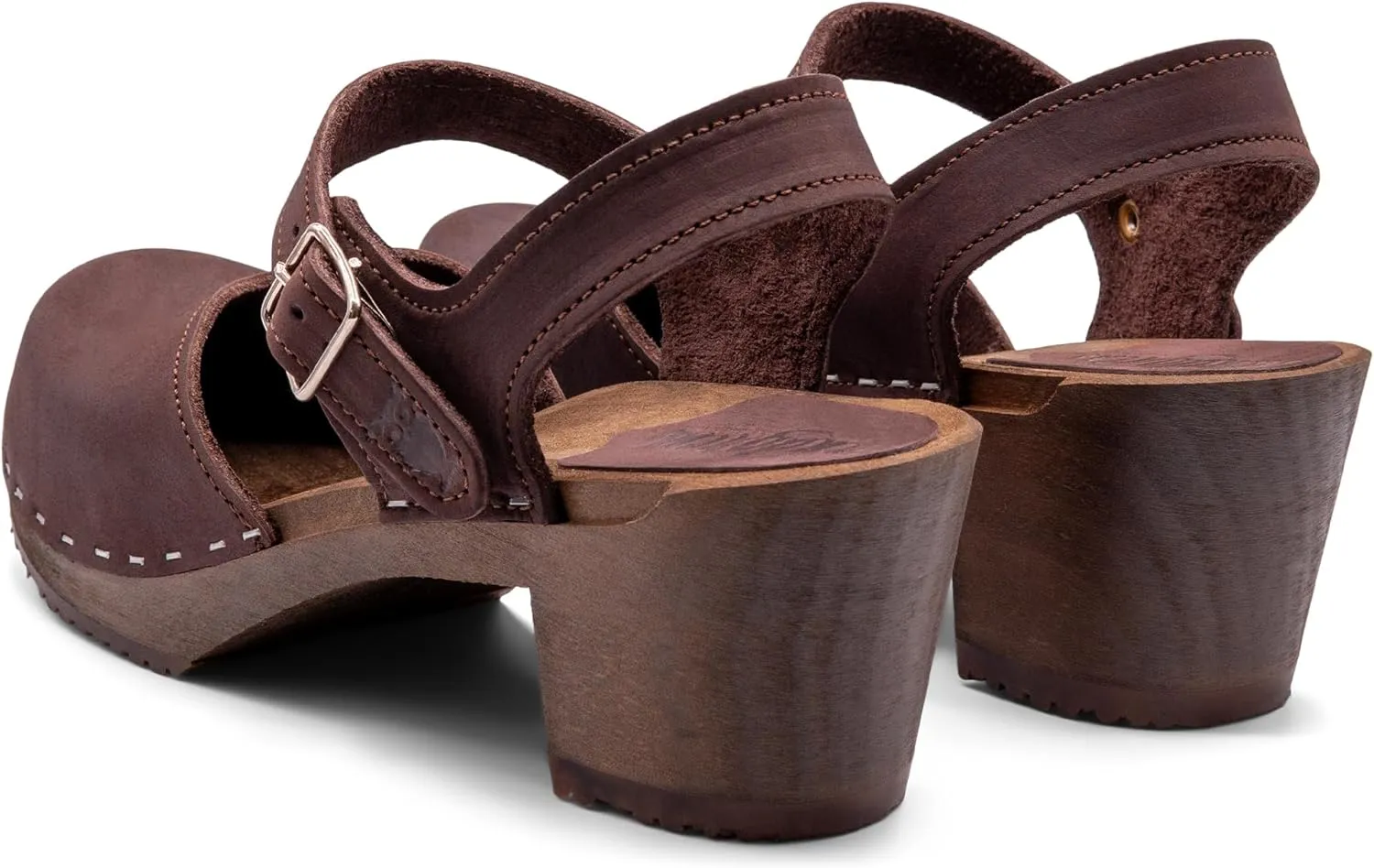 Sandgrens Handmade Swedish Wood Clogs for Women, High Heel Sandal | Victoria