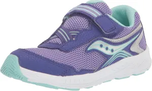 Saucony Ride 10 Jr Sneaker, Purple, 7.5 Wide US Unisex Little_Kid