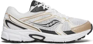 Saucony Unisex Ride Millennium Sneaker, White/Gold/Black, 4.5 US Men