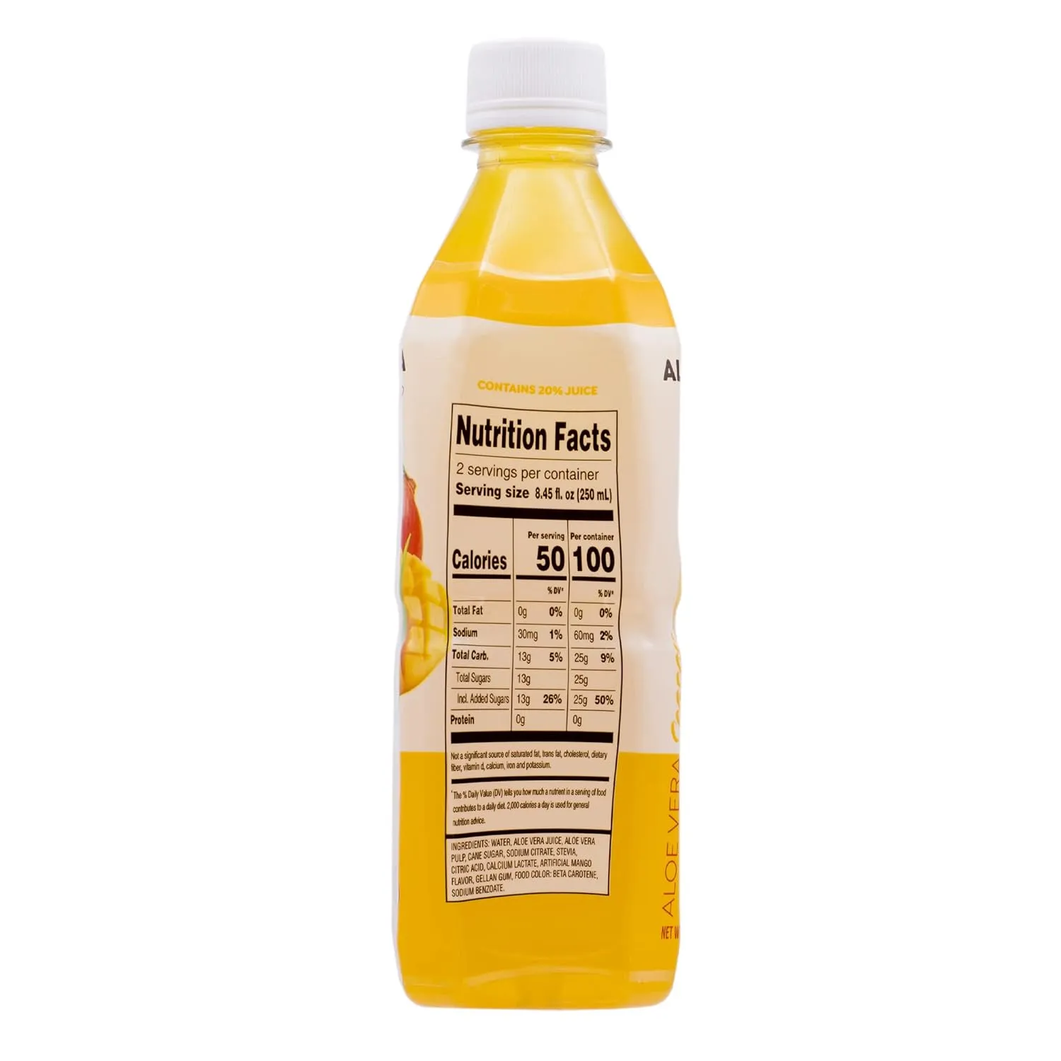 Season Aloe Vera Drink with Pulp, Mango Flavor, 16.9 fl oz (Pack of 12)