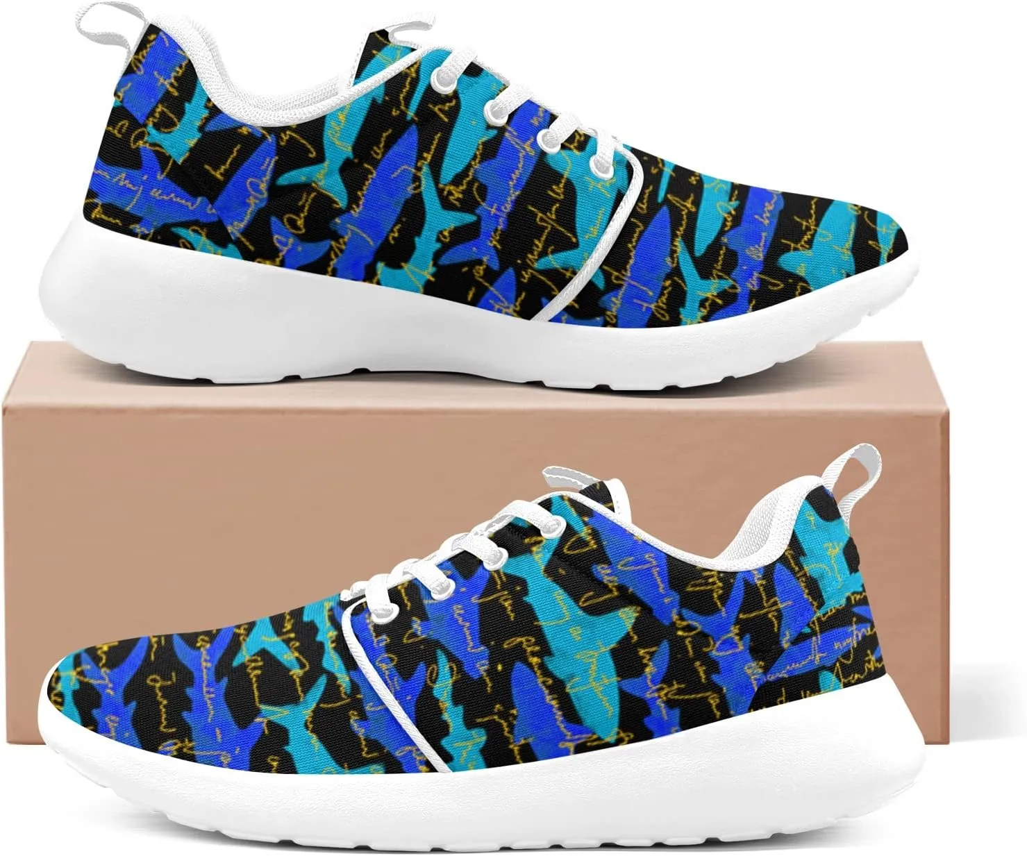 Shark Party Shoes for Women Walking Running Athletic Lightweight Shoes Tennis Sports Comfortable Sneaker Gifts