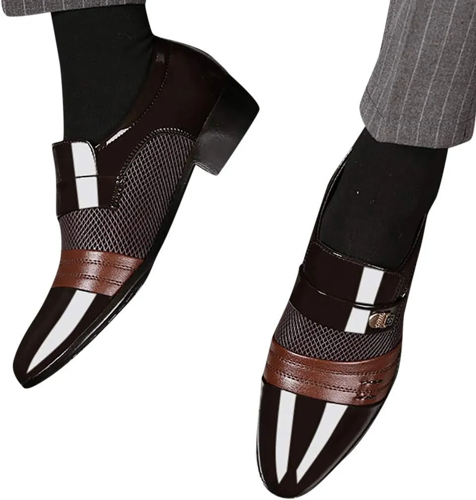 Shiny Black Dress Shoes for Men Leather Suit Comfortable Wedding Shoe Shoes Casual Shoes Mens Oxfordss Dress Shoes