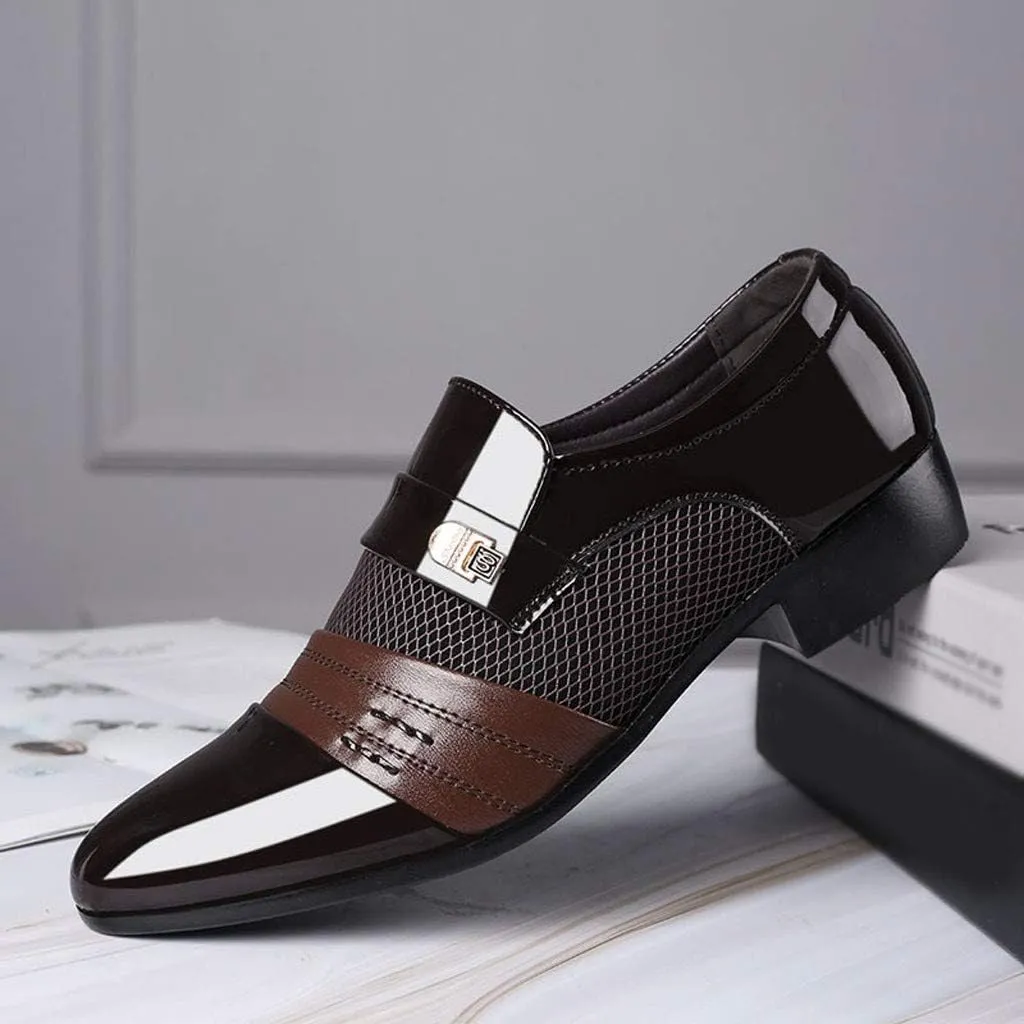 Shiny Black Dress Shoes for Men Leather Suit Comfortable Wedding Shoe Shoes Casual Shoes Mens Oxfordss Dress Shoes