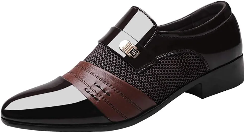 Shiny Black Dress Shoes for Men Leather Suit Comfortable Wedding Shoe Shoes Casual Shoes Mens Oxfordss Dress Shoes