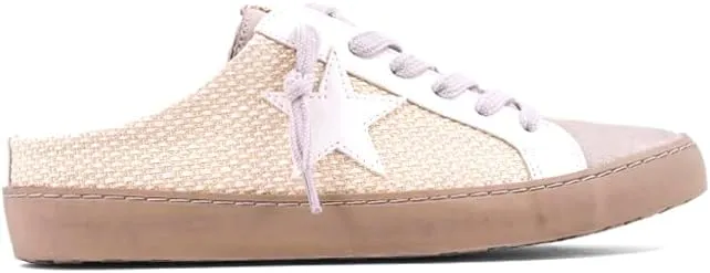 Shu Shop Womens Polka Mule Sneakers Shoes Casual - Beige