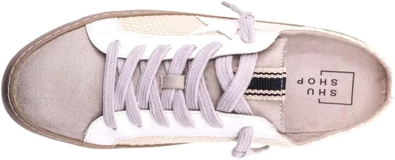 Shu Shop Womens Polka Mule Sneakers Shoes Casual - Beige
