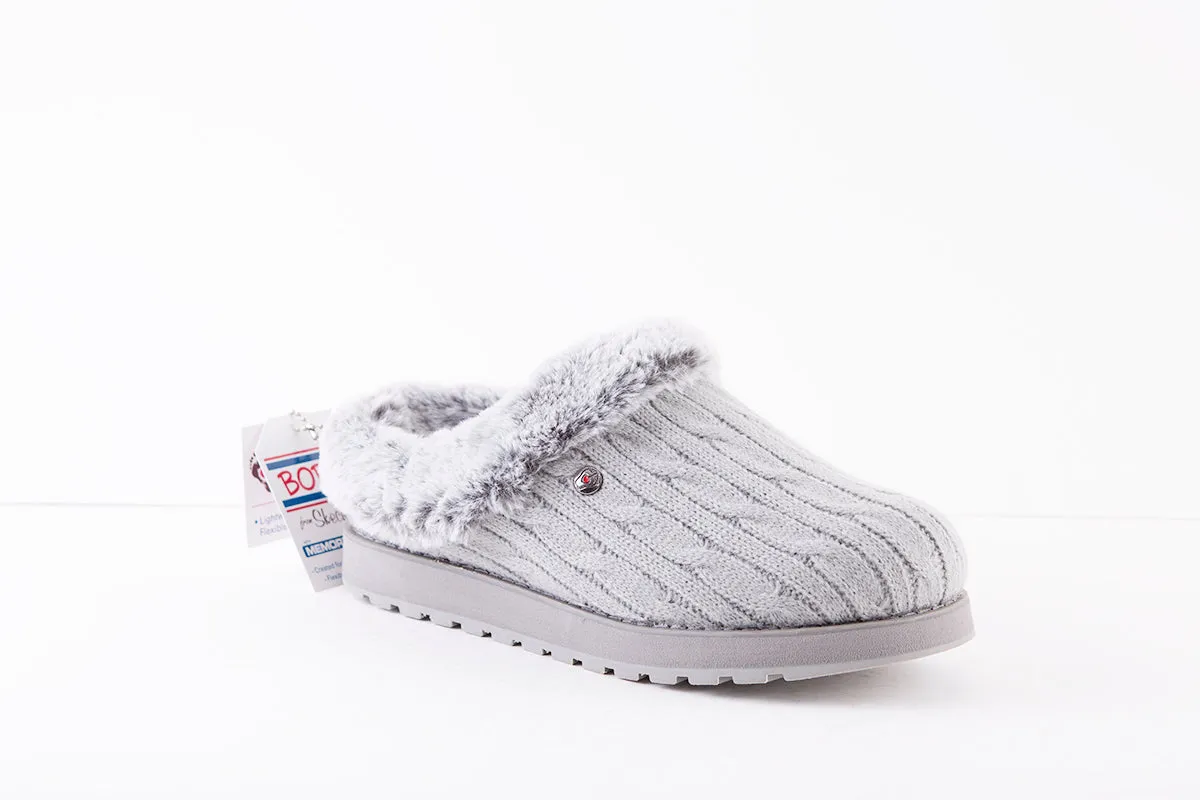 SKECHERS - 31204 BOBS KEEPSAKES-ICE ANGEL MULE SLIPPER - GREY