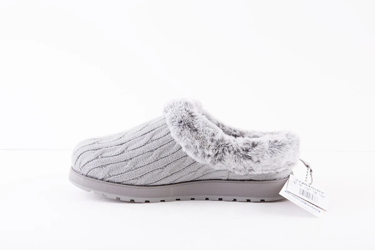 SKECHERS - 31204 BOBS KEEPSAKES-ICE ANGEL MULE SLIPPER - GREY