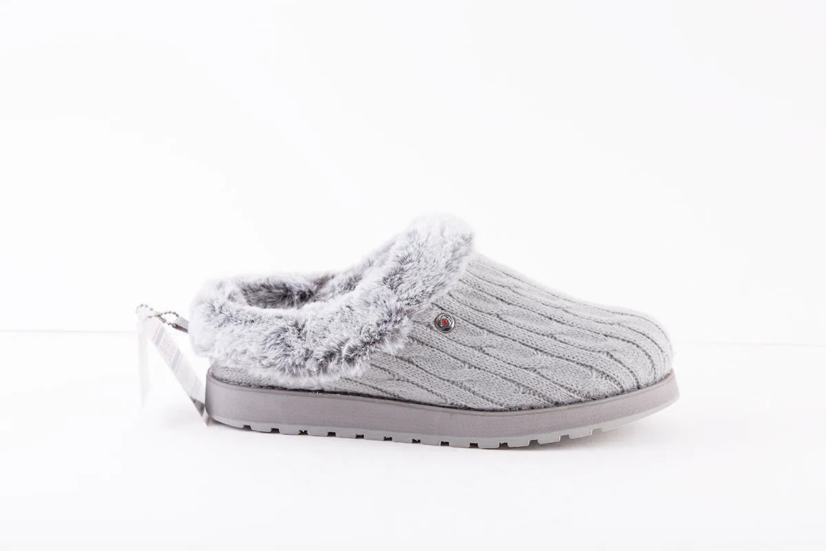 SKECHERS - 31204 BOBS KEEPSAKES-ICE ANGEL MULE SLIPPER - GREY