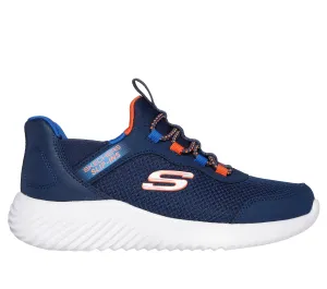 SKECHERS Boy's Slip-ins: Bounder - Brisk-Burst Shoes - Navy