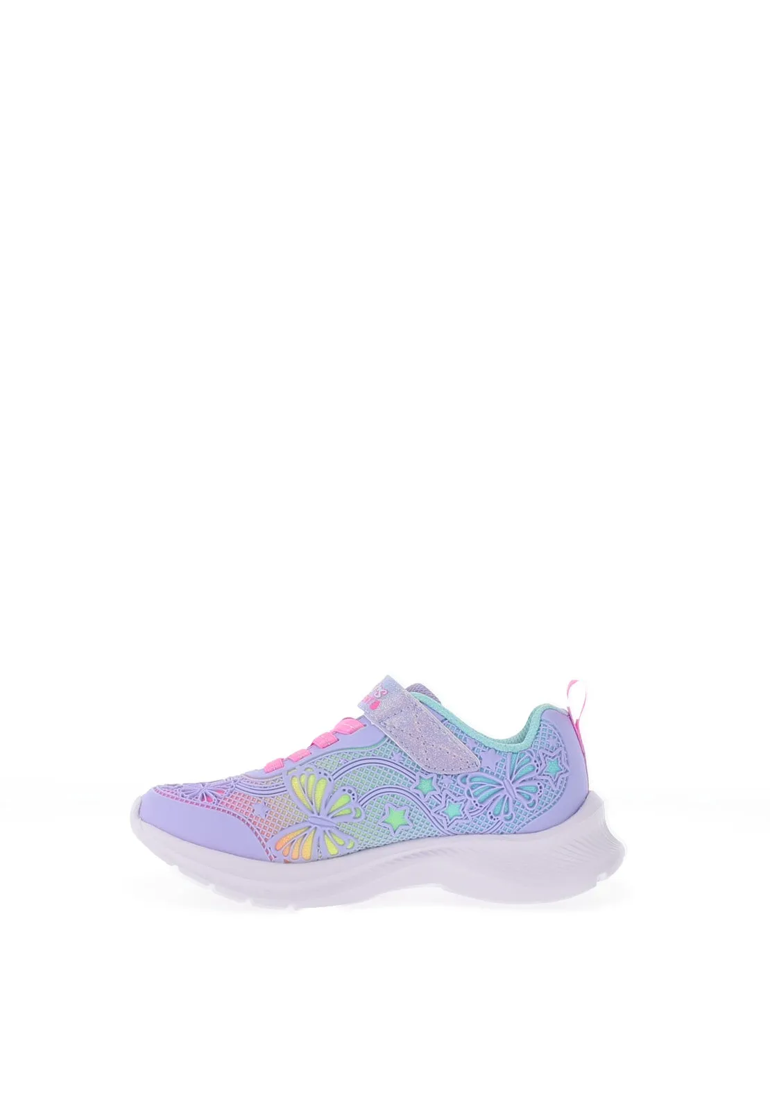 Skechers Girls Jumsters 2.0 Butterfly Flush Trainer, Purple