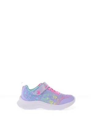 Skechers Girls Jumsters 2.0 Butterfly Flush Trainer, Purple