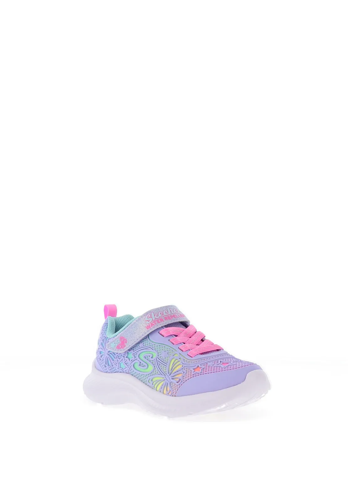 Skechers Girls Jumsters 2.0 Butterfly Flush Trainer, Purple