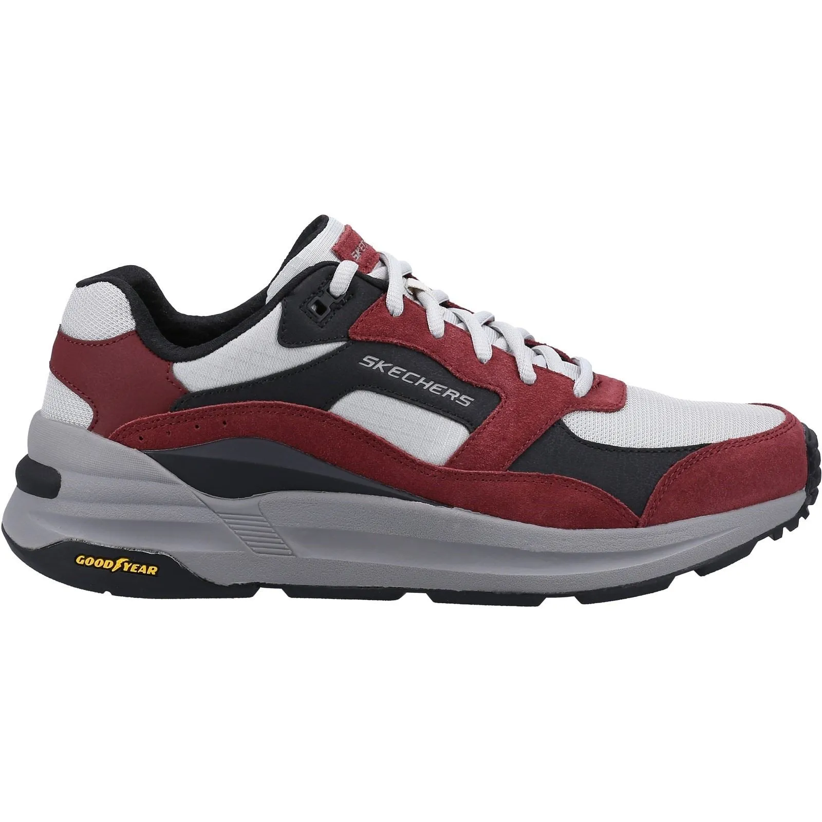 Skechers Men's Global Jogger Shoe in Burgundy