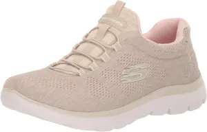 Skechers Sport Women's Women's Summits Fun Flare Sneaker, TPPK=Taupe Pink, 13