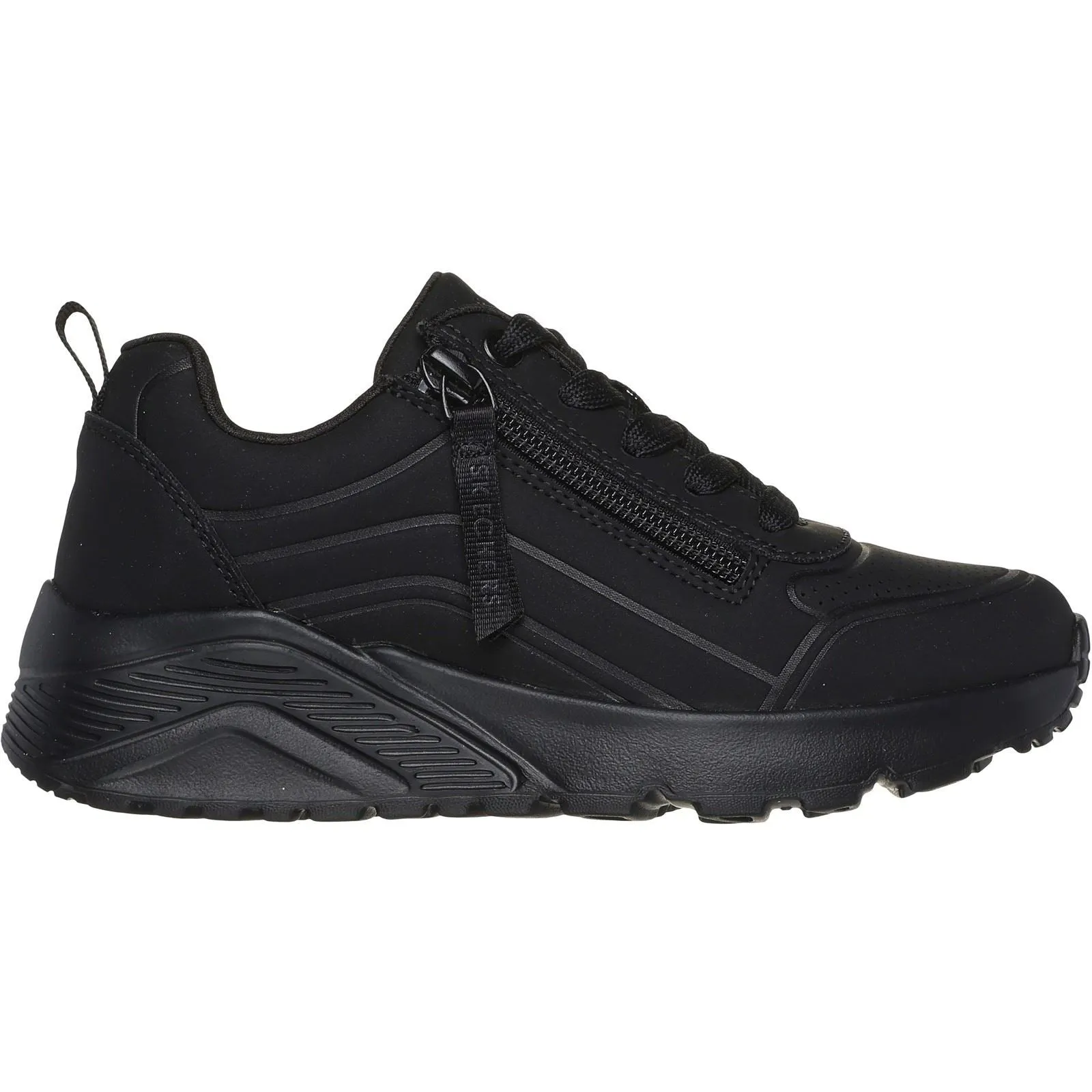 Skechers Uno Lite - Easy Zip Polyurethane Girls's Black Trainers