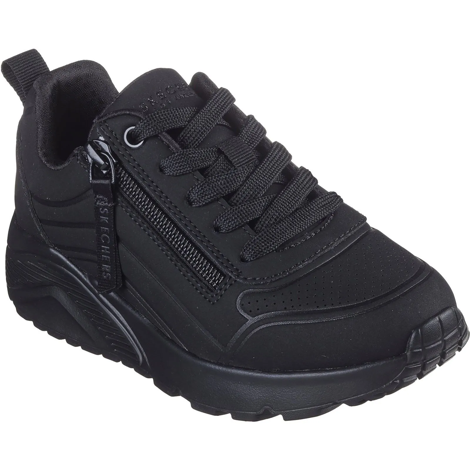 Skechers Uno Lite - Easy Zip Polyurethane Girls's Black Trainers