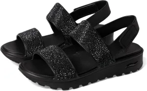 Skechers Women's Foamies Arch Fit Footsteps Double Band with Rhinestones Wedge Sandal