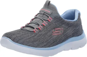Skechers Women's Summits Fun Flare Sneaker, Grey/Multi=GYMT, 13 Wide