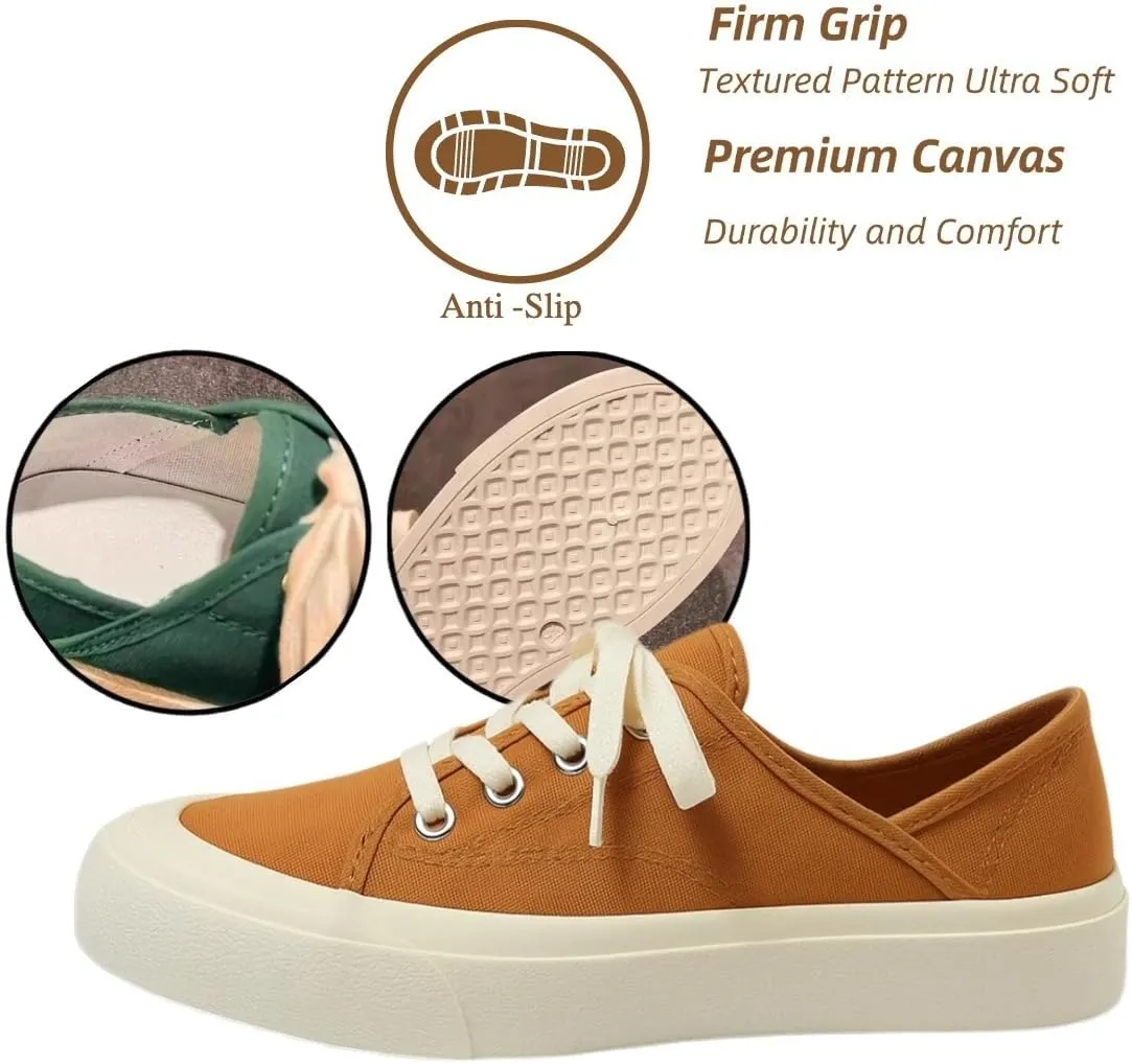 Slip-On Canvas Mule Sneakers for Women – Lace-Up Backless Flat Shoes, Shell Toe Casual Platform Loafers, Soft Sole Fashion Trainers