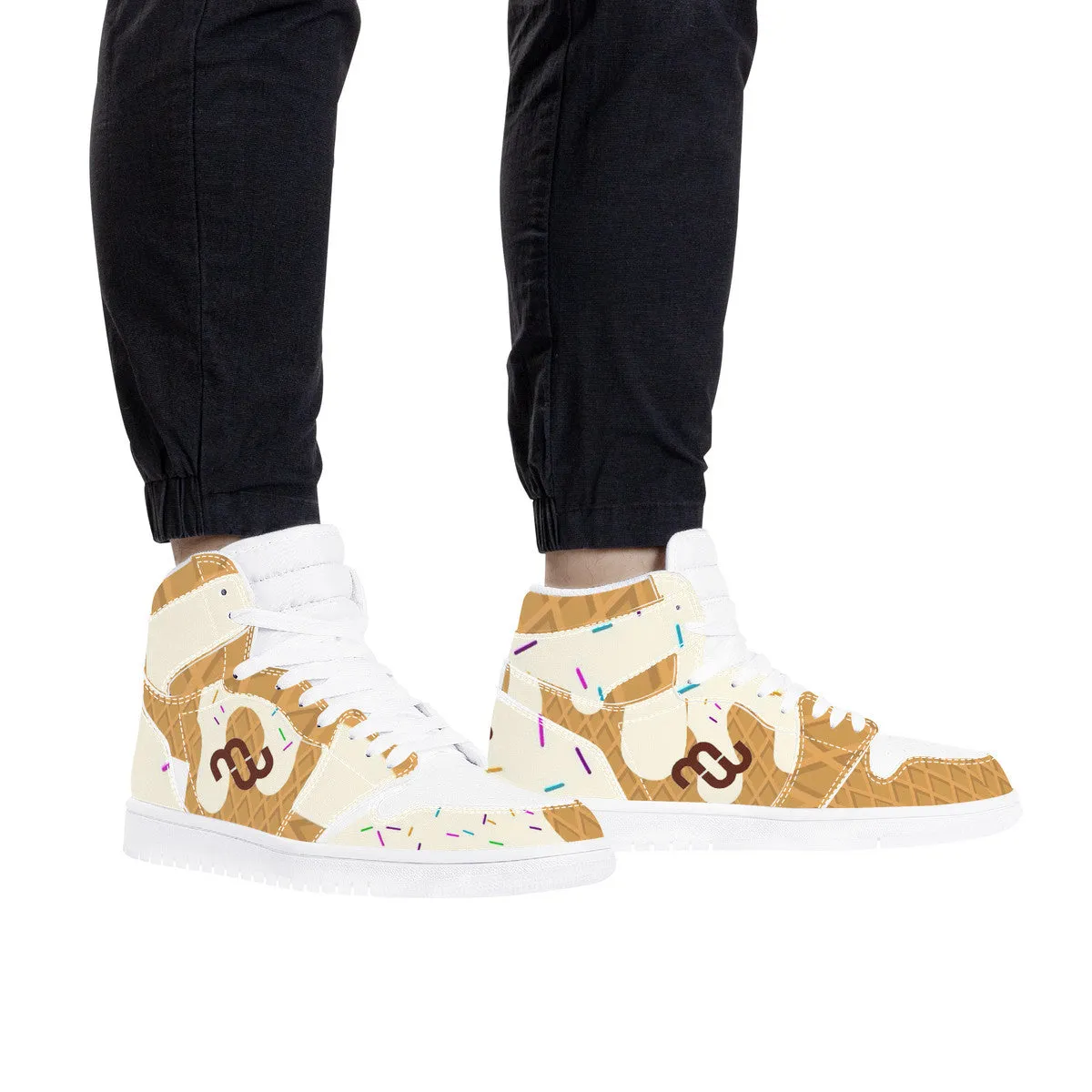 Sneaker High cone cream Leather Top vanilla Money D17 Beautifully crafted Synthetic Bushae Seamless support ice