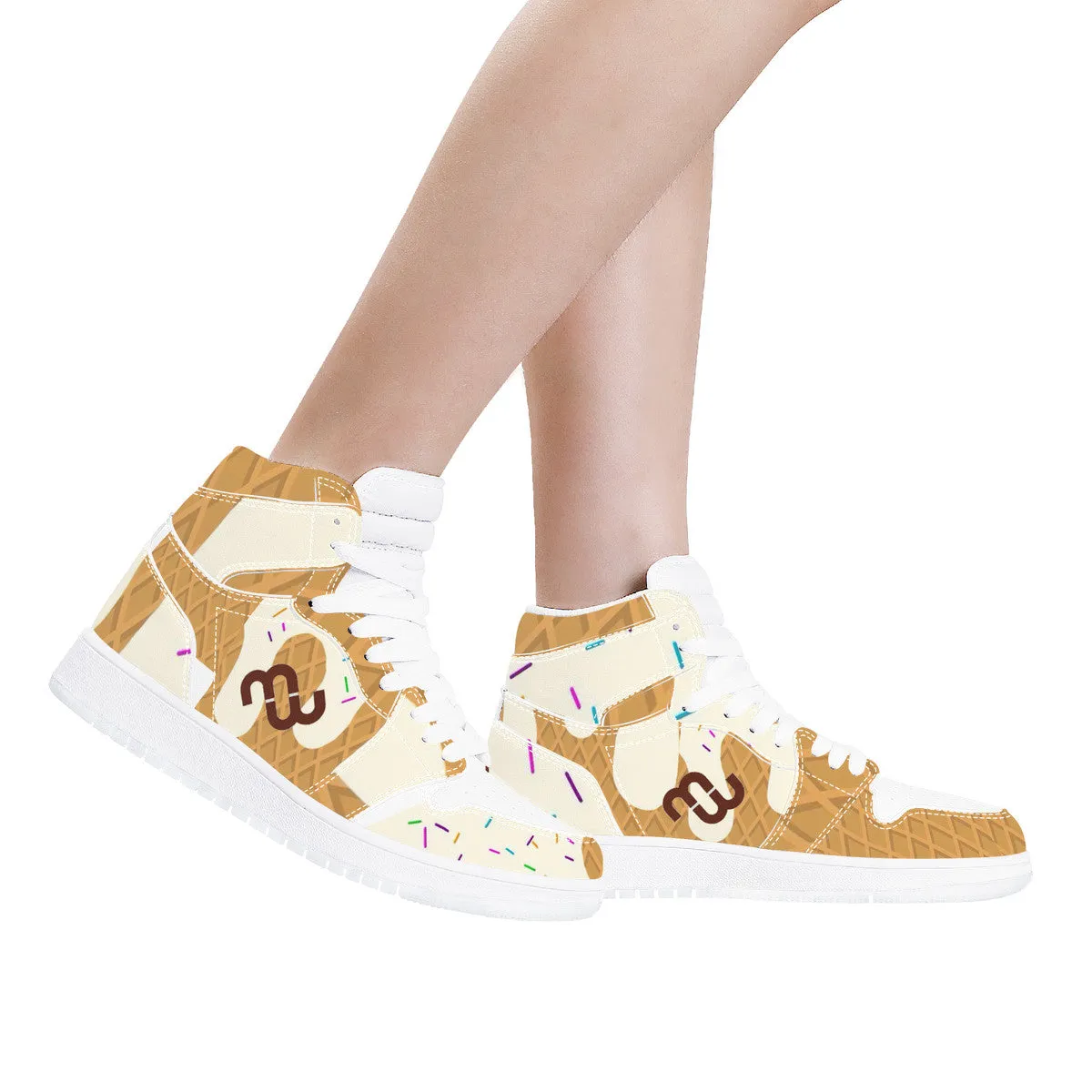 Sneaker High cone cream Leather Top vanilla Money D17 Beautifully crafted Synthetic Bushae Seamless support ice