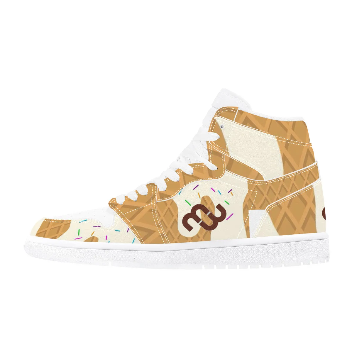 Sneaker High cone cream Leather Top vanilla Money D17 Beautifully crafted Synthetic Bushae Seamless support ice