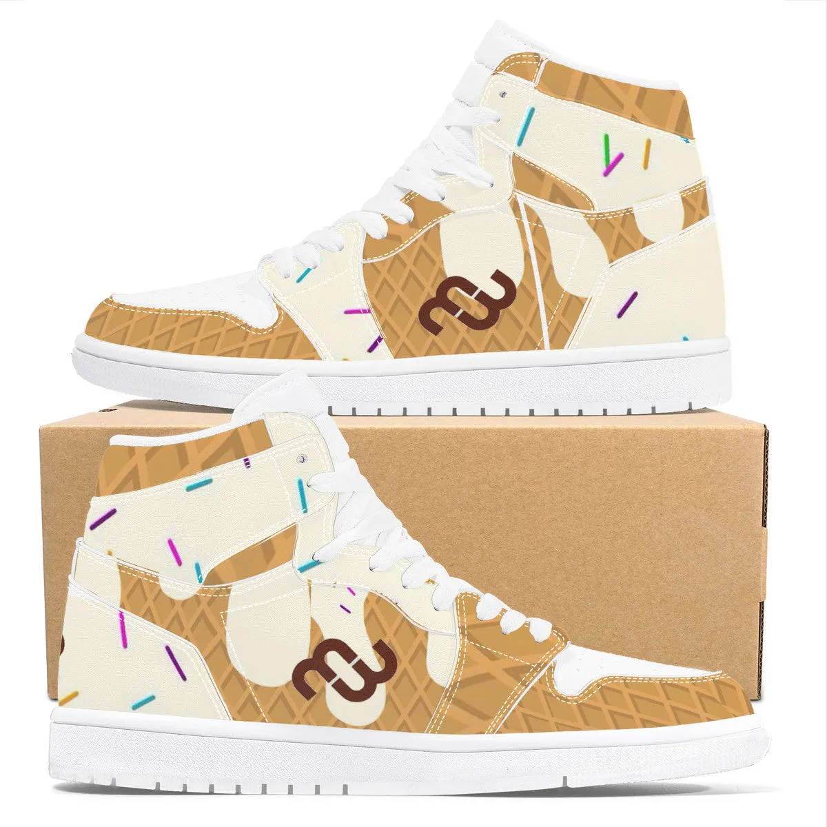 Sneaker High cone cream Leather Top vanilla Money D17 Beautifully crafted Synthetic Bushae Seamless support ice