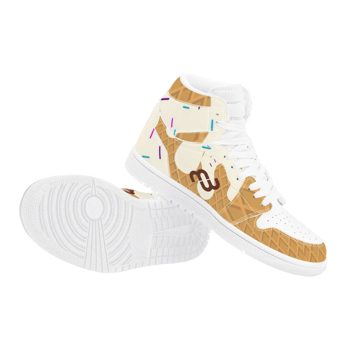 Sneaker High cone cream Leather Top vanilla Money D17 Beautifully crafted Synthetic Bushae Seamless support ice