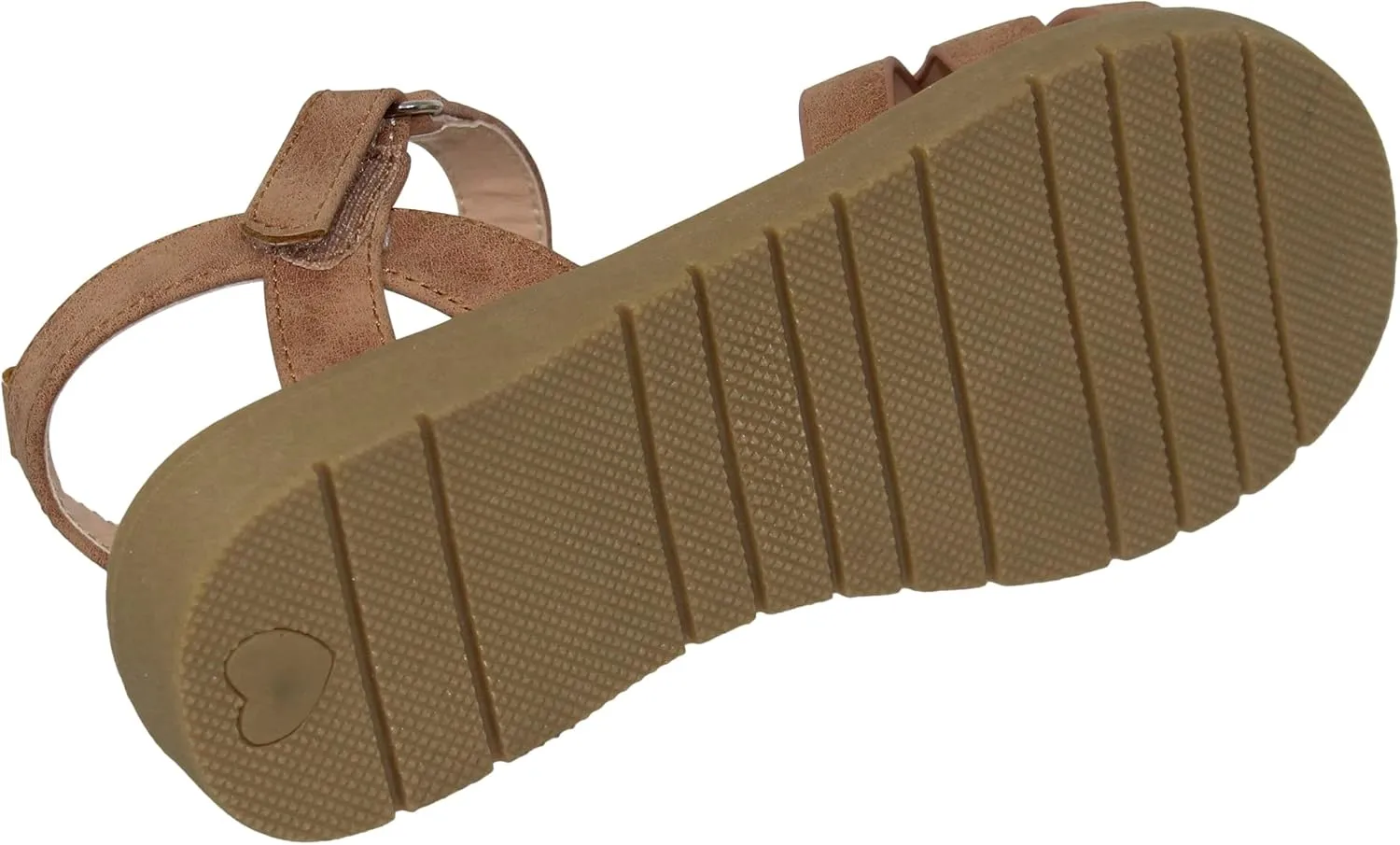 SOBEYO Girls Strappy Open Toe Flatform Slip On Cute Ankle Strap Summer Flat Sandals