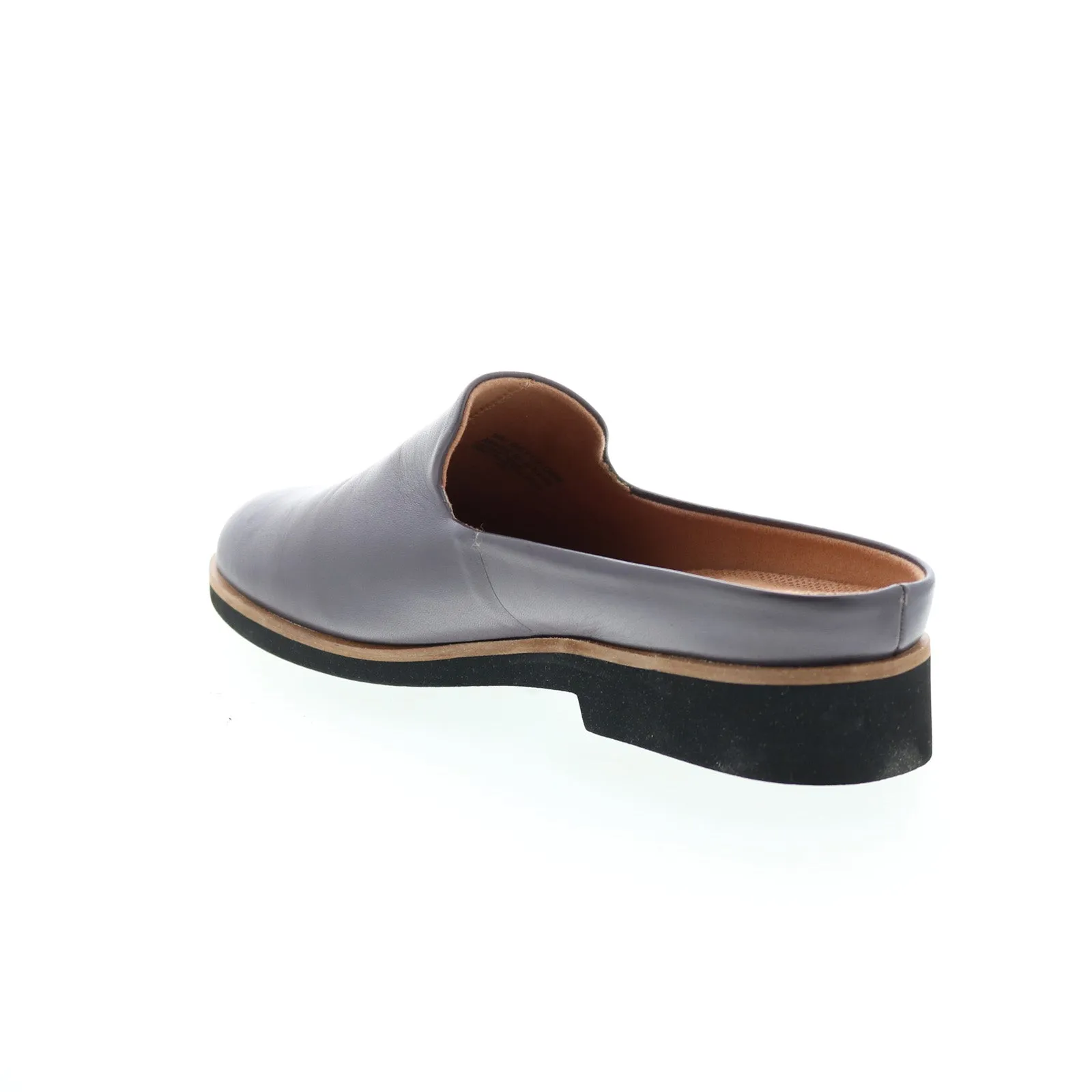 Softwalk Wolcott S2112-058 Womens Gray Leather Slip On Mule Sandals Shoes
