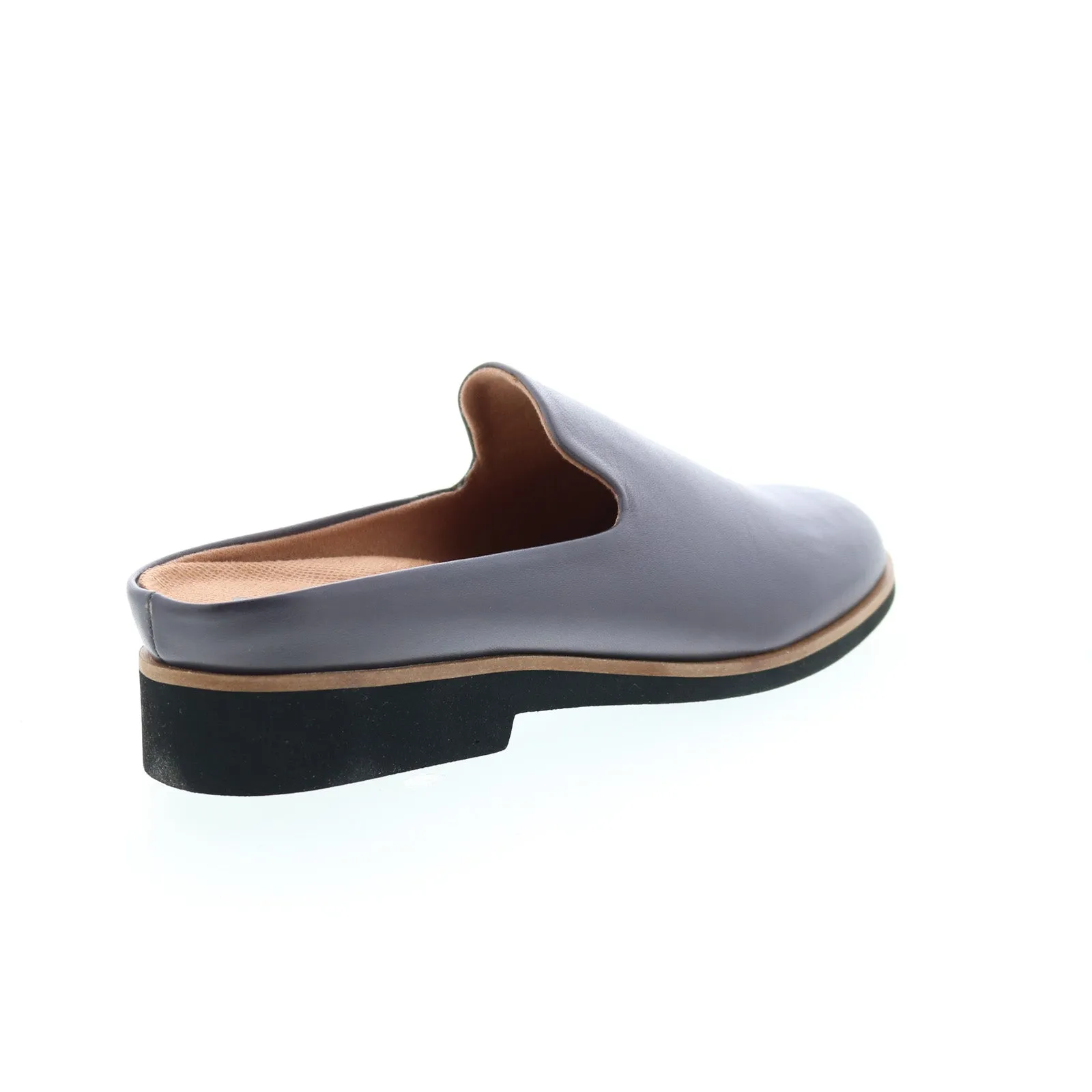 Softwalk Wolcott S2112-058 Womens Gray Leather Slip On Mule Sandals Shoes