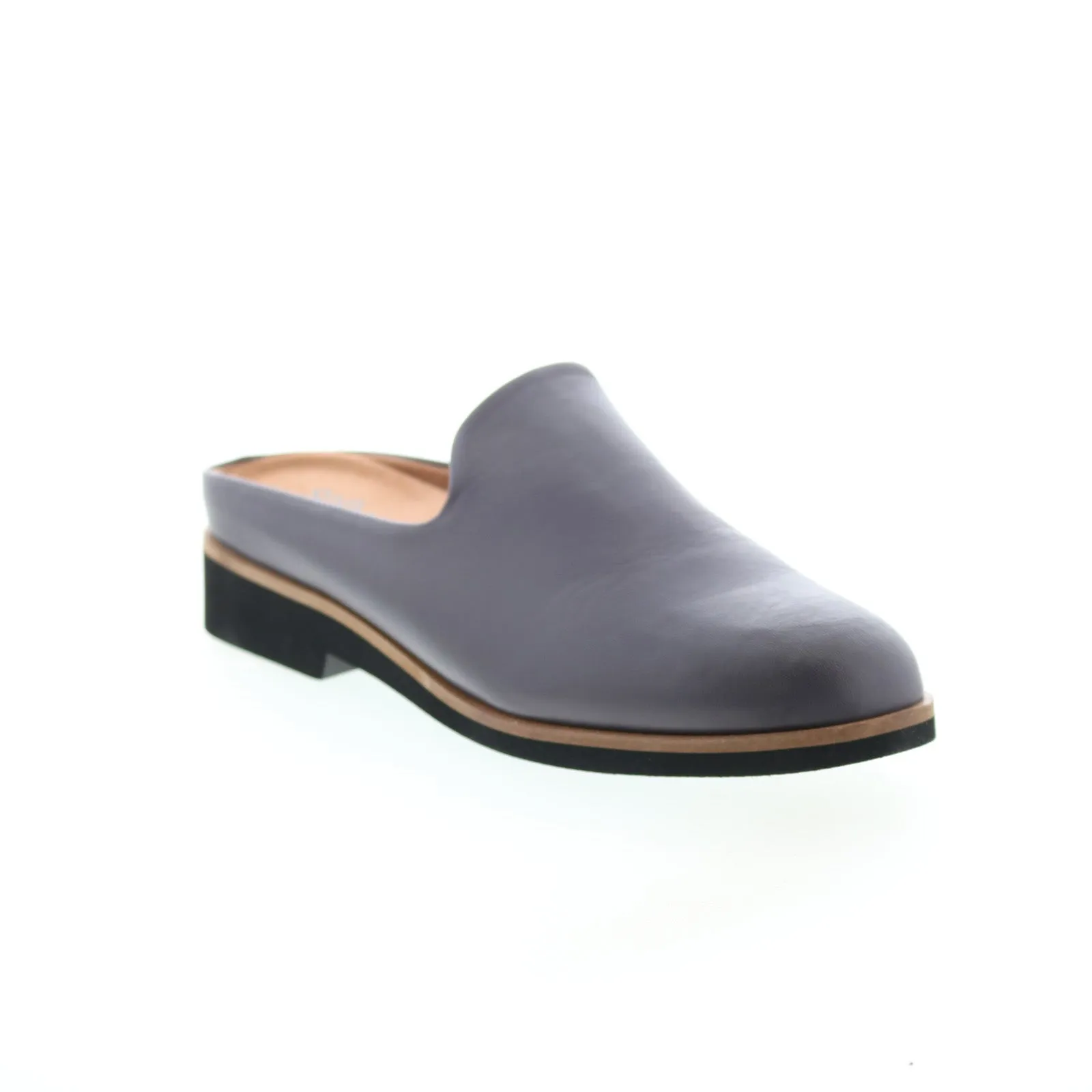 Softwalk Wolcott S2112-058 Womens Gray Leather Slip On Mule Sandals Shoes