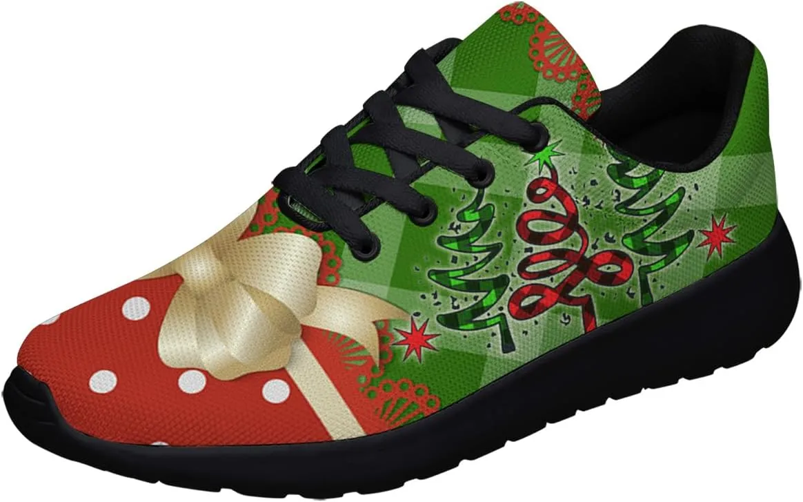 Sonzj-II Christmas Shoes Women Running Shoes Men Lightweight Walking Sneakers Mesh Athletic Sport Shoes