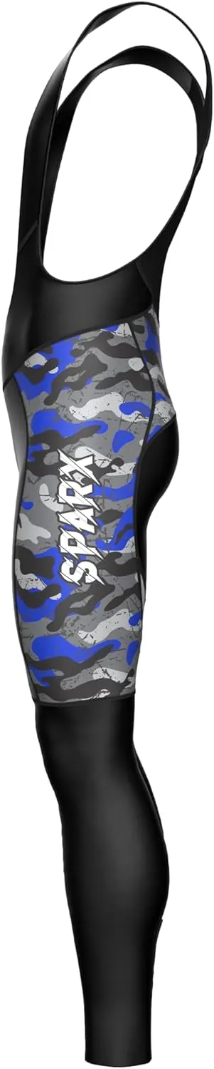 Sparx Men Winter Cycling Thermal Roubaix Bib Tights Padded Bib Pants High Viz Bike Leggings