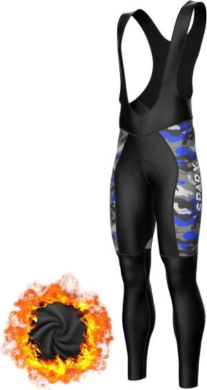 Sparx Men Winter Cycling Thermal Roubaix Bib Tights Padded Bib Pants High Viz Bike Leggings