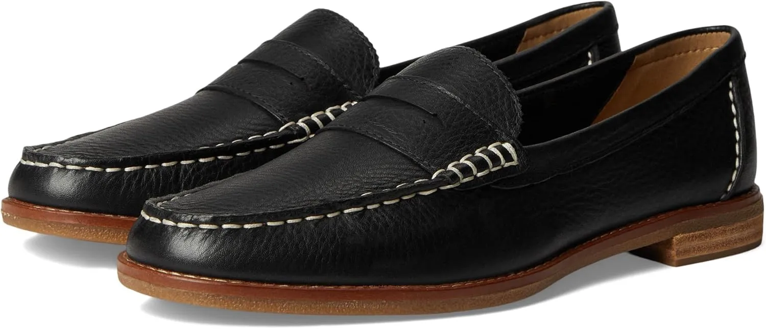 Sperry Women's Seaport Penny Loafer, Black, 5.5